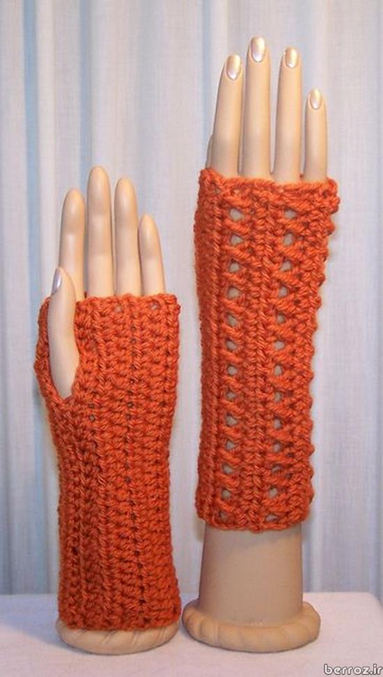 Knitted gloves without fingers (10)