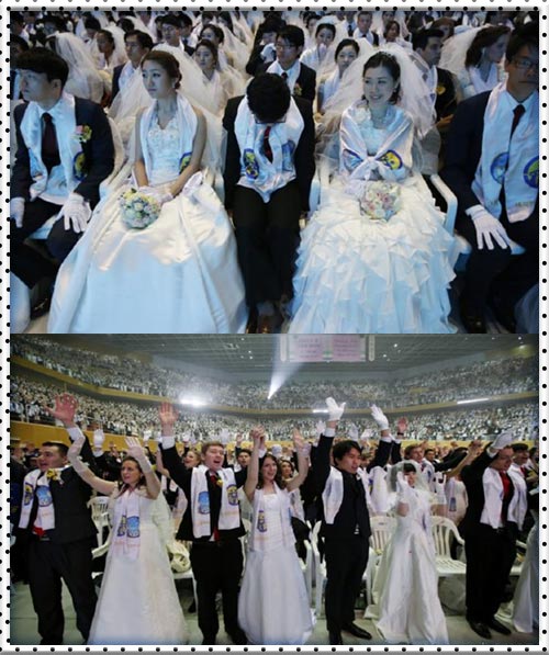 Photo 3800 married couples from all over the world in South Korea